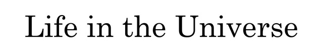 Life in the Universe Logo