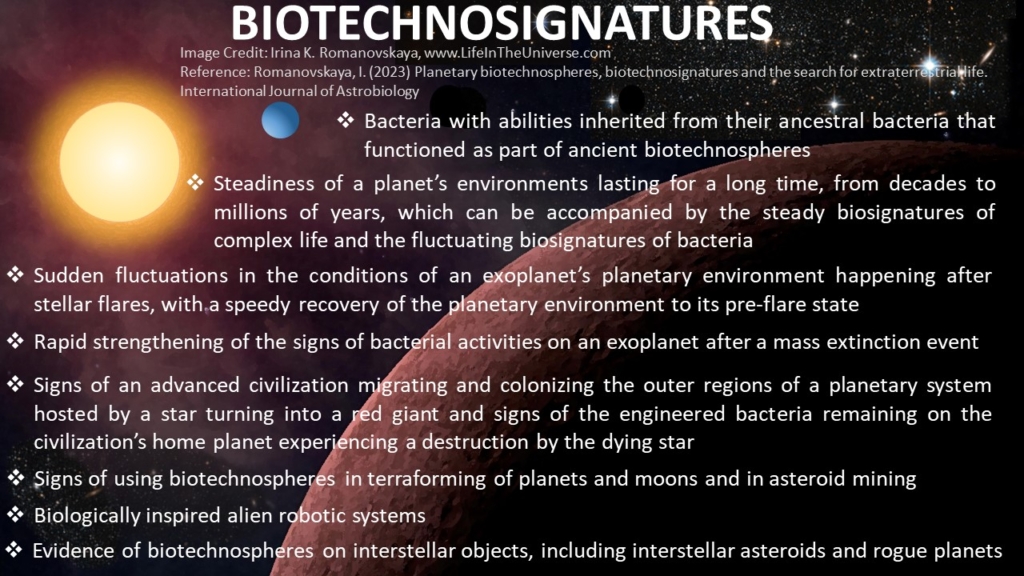 Biotechnosignatures